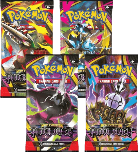 ★希少 未開封 USA版 ポケモンカード Pitch Black 4セット Pitch Black Pitch Black Booster Pack Art Bundle (Set of 4) | Pokémon