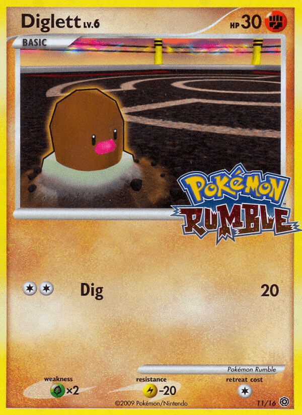Diglett #11/16 - Pokémon Rumble (11/16)