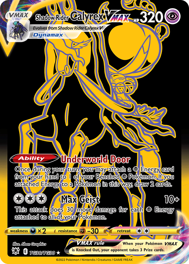 pokemon calyrex card Cards: Shadow Rider VMAX League Battle Deck : Toys & Games Colorless Retreat Cost Shadow Rider Calyrex VMAX |