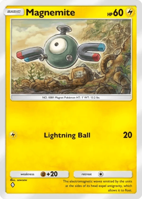 rare magnemite card Pokemon - 081/165 - Pokemon 151 - Reverse Foil Captured in a crystal 2001 Pokemon Neo Discovery 1st