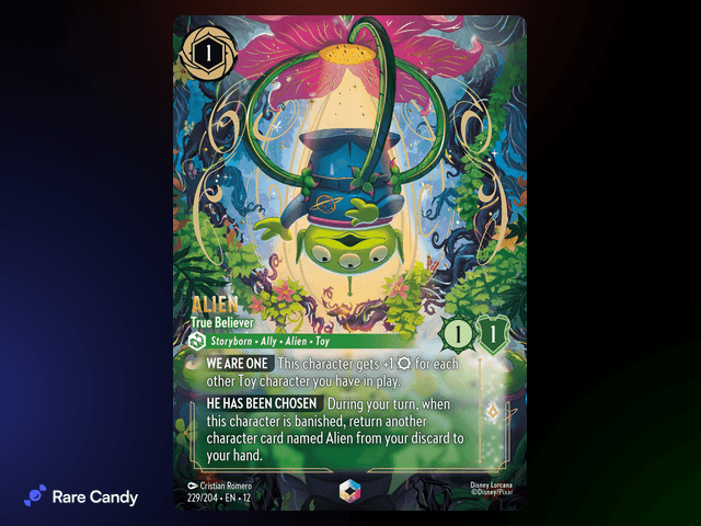Alien - True Believer Enchanted #229 from Lorcana: Wilds Unknown