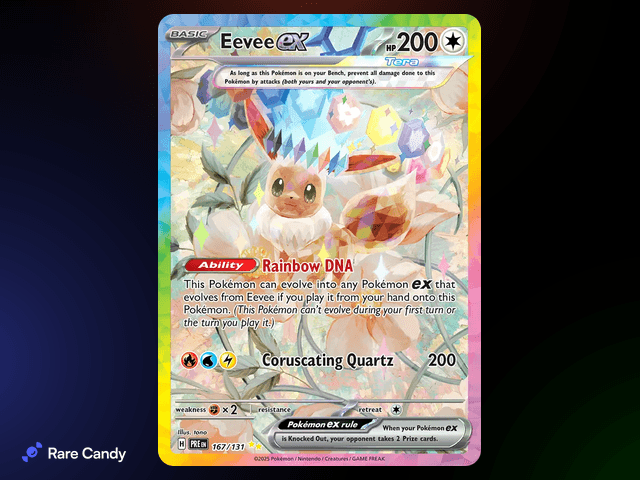 Eevee ex Special Illustration Rare 167/131 from Pokémon Prismatic Evolutions