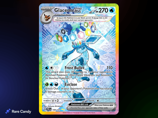 Glaceon ex Special Illustration Rare 150/131 from Pokémon Prismatic Evolutions