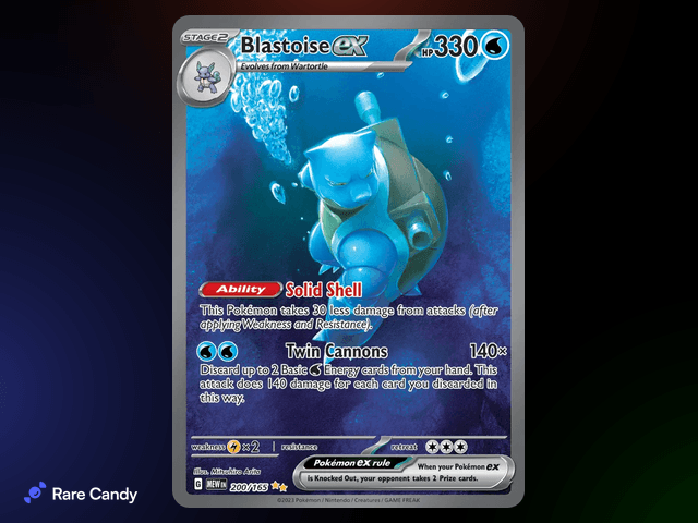 Blastoise ex 200/165 Special Illustration Rare – Pokémon 151