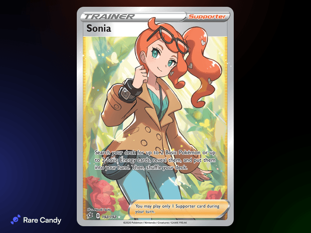 Sonia Ultra Rare 192/192 from Pokémon Rebel Clash
