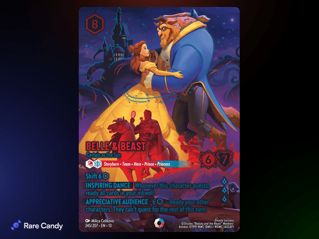 Belle & Beast - Certain as the Sun Iconic #245 from Lorcana: Attack of the Vine!