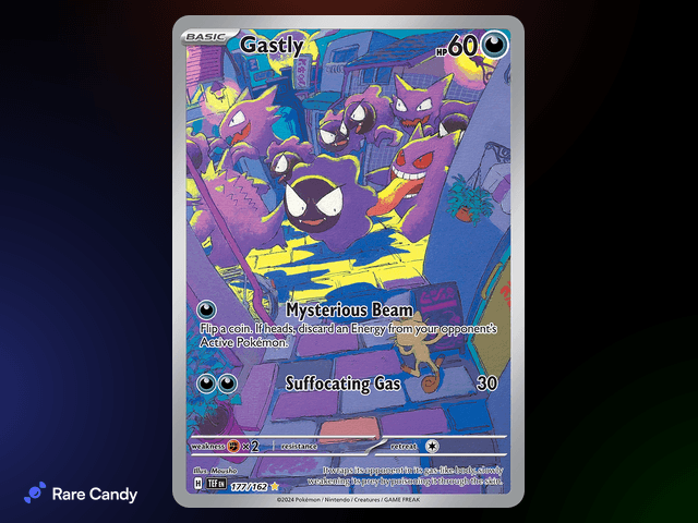 Gastly Illustration Rare 177/162 from Pok�mon Temporal Forces