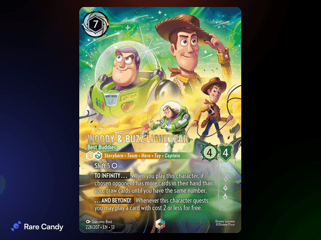 Woody & Buzz Lightyear - Best Buddies Enchanted #228 from Lorcana: Attack of the Vine!