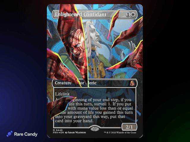 Enlightened Confidant (Borderless) (Facet Foil) from MTG Reality Fracture