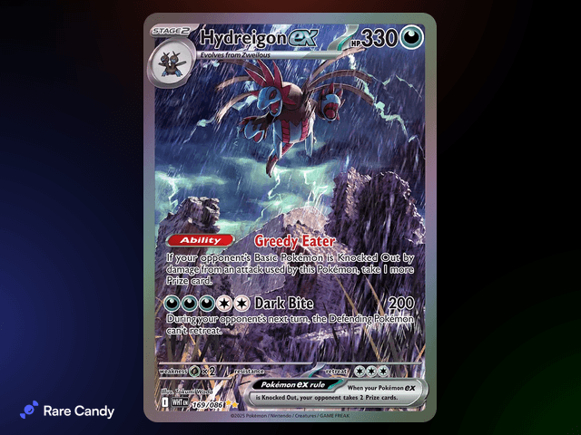 Hydreigon ex Special Illustration Rare 169/086 from Pokémon White Flare