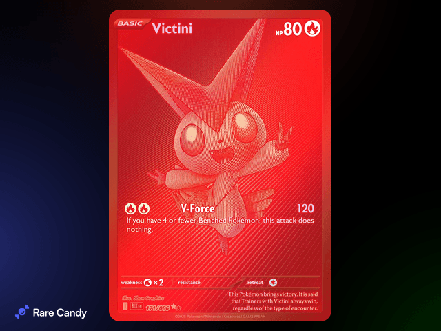Victini Black White Rare 171/086 from Pokémon Black Bolt