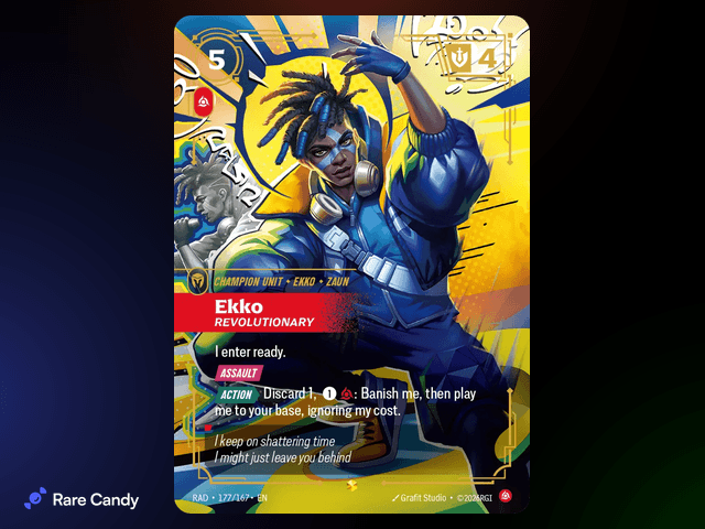 Ekko, Revolutionary Overnumbered 177/167 from Riftbound: Radiance