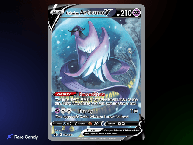 Galarian Articuno V Alternate Art Ultra Rare 170/198 from Pokémon Chilling Reign