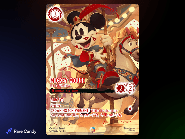 Mickey Mouse - Brave Little Prince Iconic #242 from Lorcana: Fabled