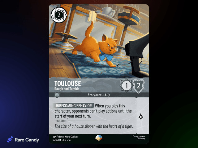 Toulouse - Rough and Tumble Enchanted #221 from Lorcana: Hyperia City