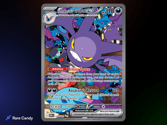 Team Rocket's Crobat ex Special Illustration Rare 234/182 from Pokémon Destined Rivals