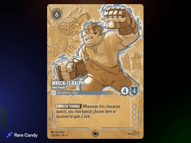 Wreck-It Ralph - Ham Hands Enchanted #220 from Lorcana: Azurite Sea