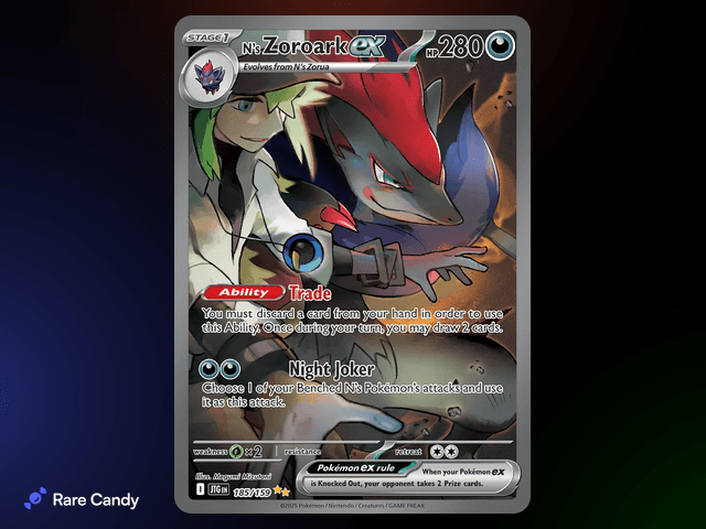 N's Zoroark ex Special Illustration Rare 185/159 from Pokémon Journey Together