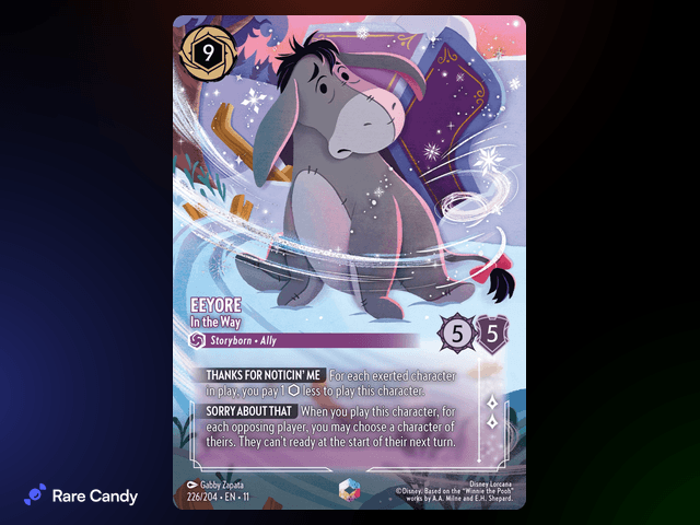 Eeyore - In the Way Enchanted #226 from Lorcana: Winterspell