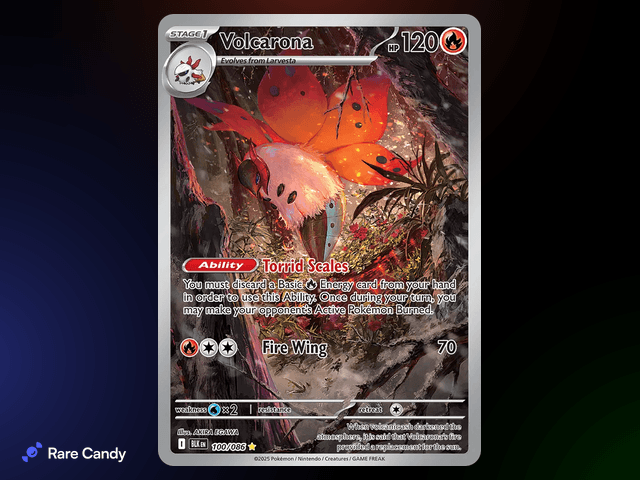 Volcarona Illustration Rare 100/086 from Pokémon Black Bolt