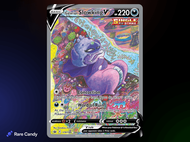 Galarian Slowking V Alternate Art Ultra Rare 179/198 from Pokémon Chilling Reign