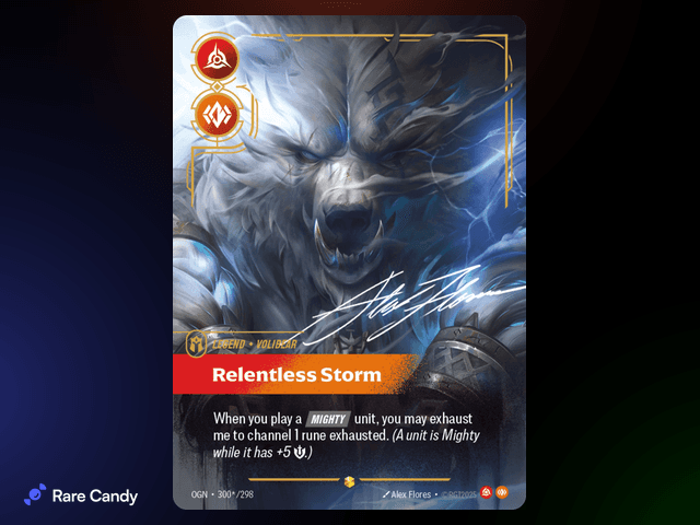 Volibear: Relentless Storm Signature 300*/298 from Riftbound: Origins