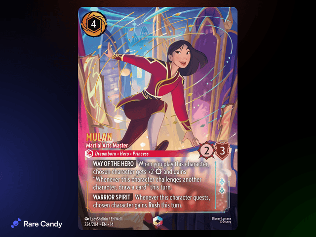 Mulan - Martial Arts Master Enchanted #234 from Lorcana: Hyperia City