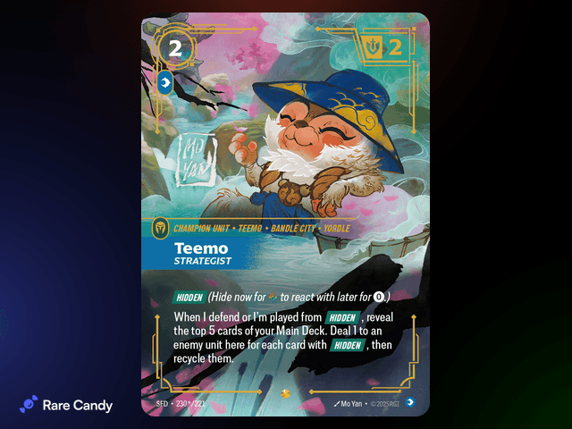 Teemo: Strategist Signature 230*/221 from Riftbound: Spiritforged