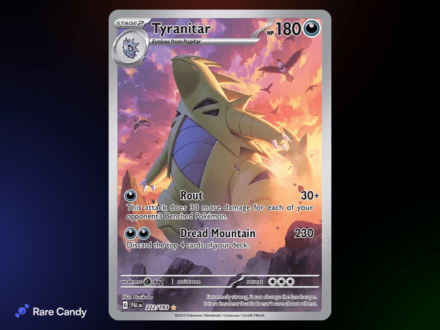 Tyranitar Illustration Rare 222/193 from Pokémon Paldea Evolved