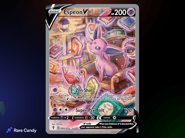 Espeon V Alternate Art Ultra Rare 180/203 from Pok�mon Evolving Skies