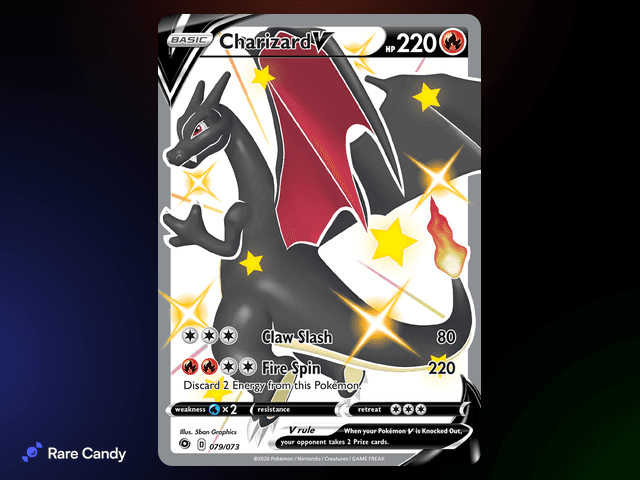 Shiny Charizard V 079/073 from Pokémon Champion's Path
