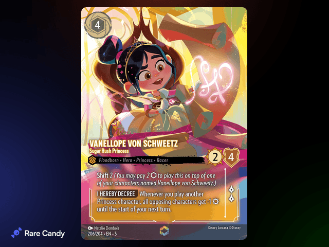 Vanellope von Schweetz - Sugar Rush Princess Enchanted #206 from Lorcana: Shimmering Skies
