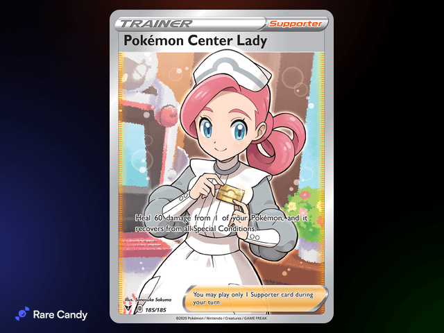 Pokémon Center Lady Ultra Rare 185/185 from Pokémon Vivid Voltage