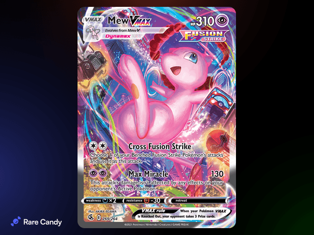 Mew VMAX Alternate Art Secret Rare 269/264 from Pok�mon Fusion Strike
