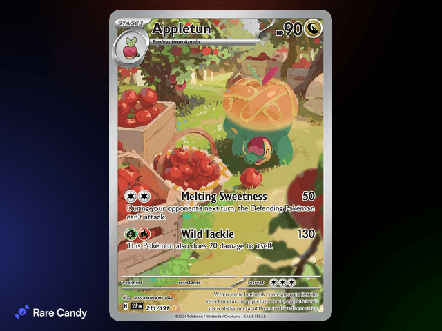 Cozy Pokémon card Appletun Surging Sparks 211 apple orchard Illustration Rare