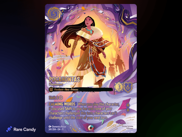 Pocahontas - Peacekeeper Iconic #241 from Lorcana: Winterspell