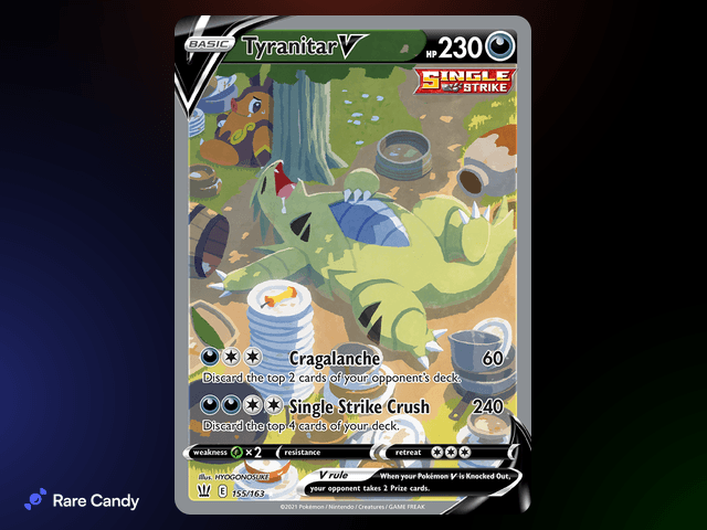 Tyranitar V Alternate Art Ultra Rare 155/163 from Pokémon Battle Styles