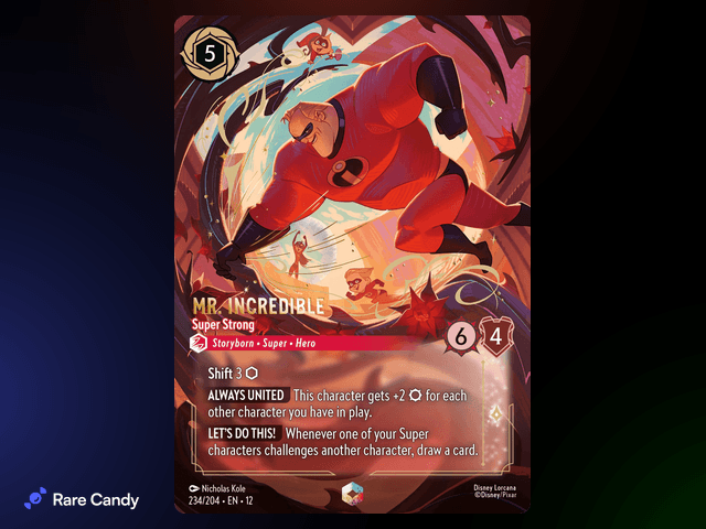 Mr. Incredible - Super Strong Enchanted #234 from Lorcana: Wilds Unknown