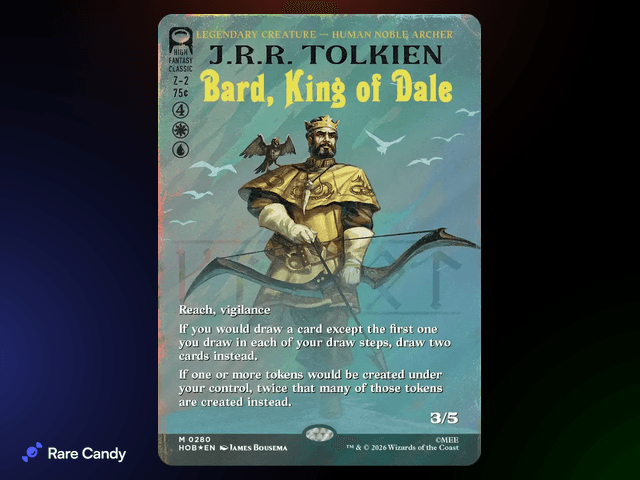 Bard, King of Dale (Borderless) (Surge Foil) from The Hobbit MTG