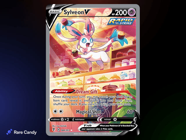 Sylveon V Alternate Art Ultra Rare 184/203 from Pok�mon Evolving Skies