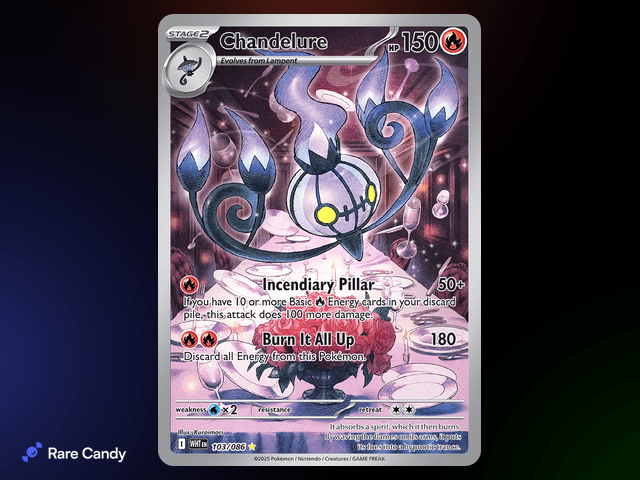 Chandelure Illustration Rare 103/086 from Pokémon White Flare