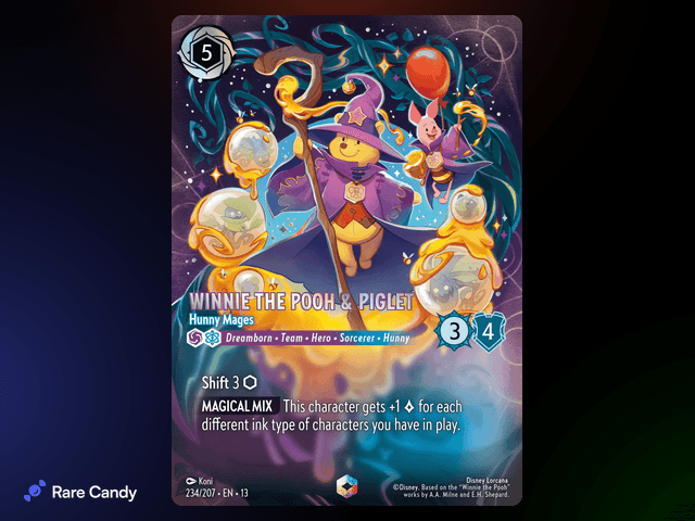 Winnie the Pooh & Piglet - Hunny Mages Enchanted #234 from Lorcana: Attack of the Vine!