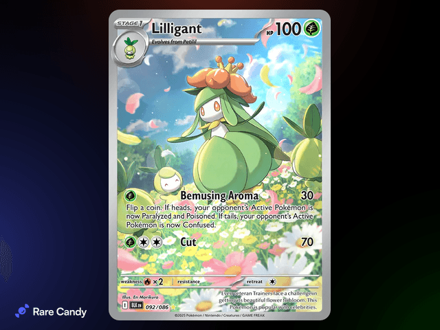 Lilligant Illustration Rare 092/086 from Pokémon Black Bolt