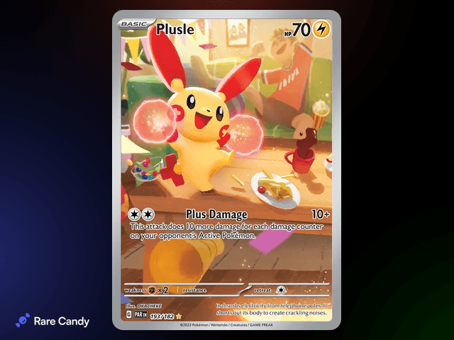 Plusle Illustration Rare 193/182 from Pokémon Paradox Rift