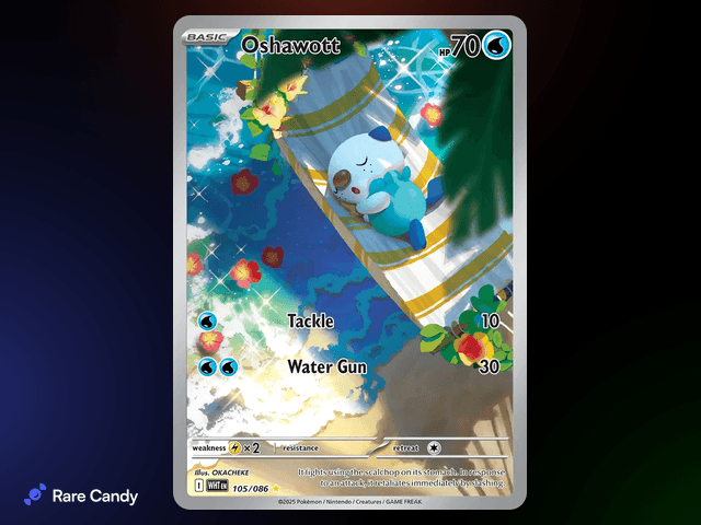Oshawott Illustration Rare 105/086 from Pokémon White Flare