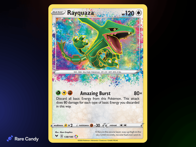Rayquaza Amazing Rare 138/185 from Pokémon Vivid Voltage