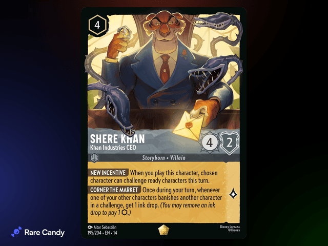 Shere Khan - Khan Industries CEO Legendary #195 from Lorcana: Hyperia City