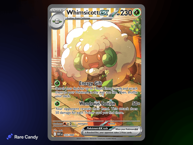 Whimsicott ex Special Illustration Rare 165/086 from Pokémon White Flare