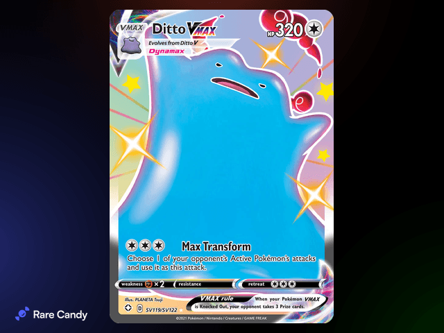 Shiny Ditto VMAX SV119/SV122 from Pokémon Shining Fates Shiny Vault