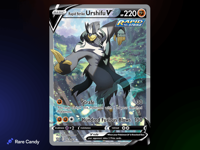 Rapid Strike Urshifu V Alternate Art Ultra Rare 153/163 from Pokémon Battle Styles
